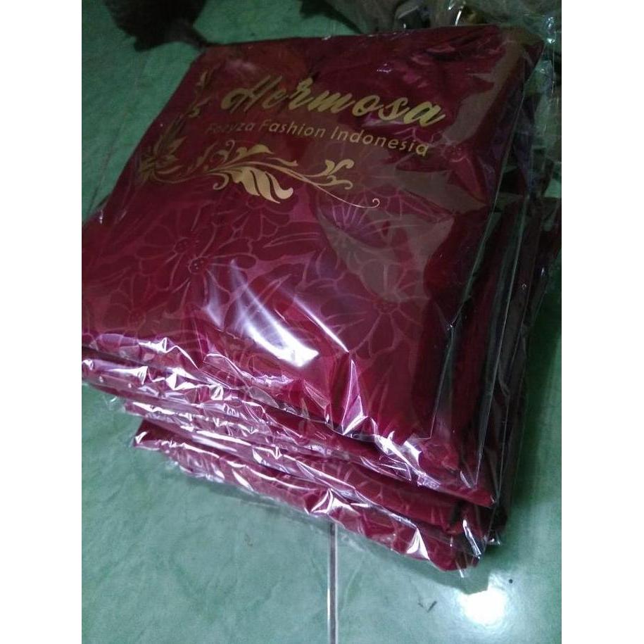 [Gamis hermosa] Gamis hermosa embos motif bunga lily warna marun-gamis syari marun premium umbrella 