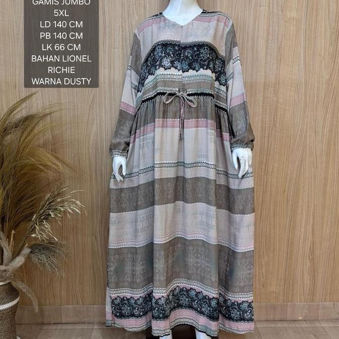 Gamis Jumbo Ld 140 Cm Motif Abstrak Kekinian Terlaris
