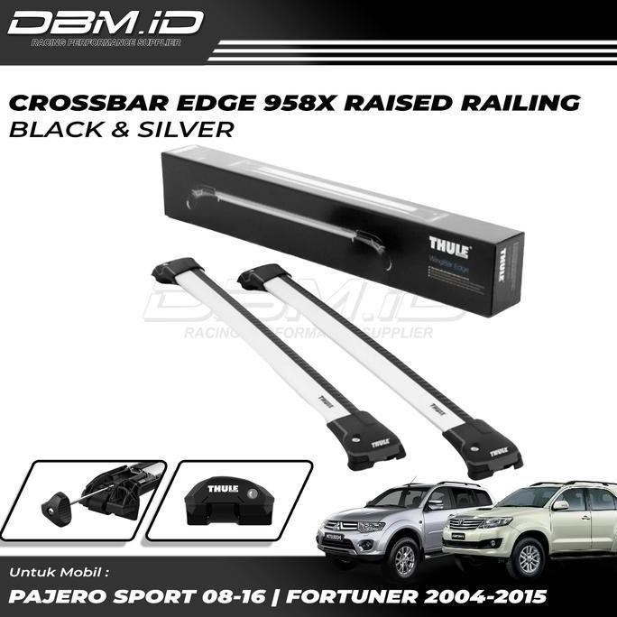 THULE CROSS BAR WINGBAR EDGE RAISED RAILING FORTUNER PAJERO LAMA 07-15 ORIGINAL DAN TERPERCAYA