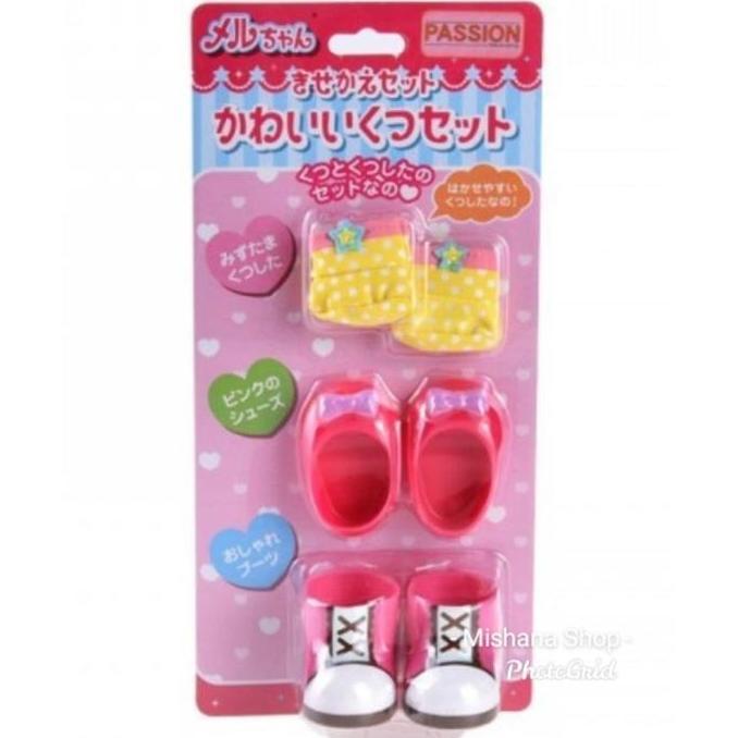 Sepatu Boneka Mell Chan Original Japan Mellchan Doll Shoes
