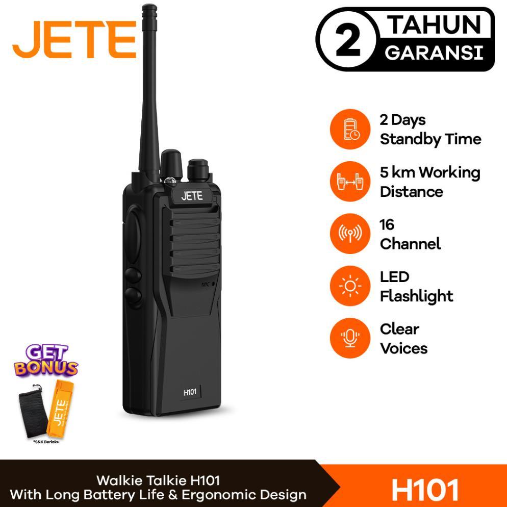 HT Handy Talky 16 Channel JETE H101 Jarak 5km - Garansi 2 Tahun