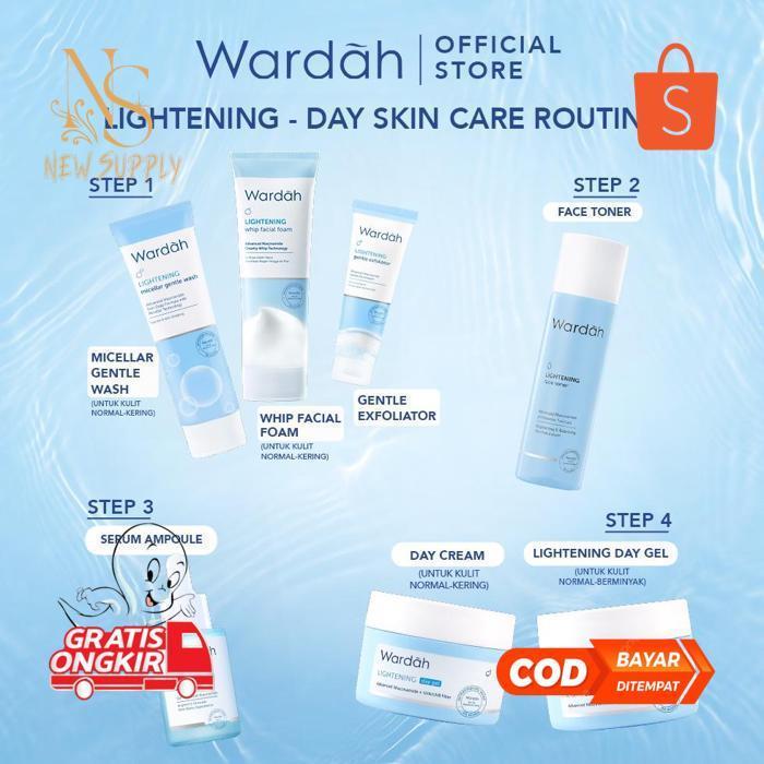 fx-23 WARDAH Lightening Series Indonesia / Kulit Berminyak Facial Wash Face Scrub Micellar Water Ess