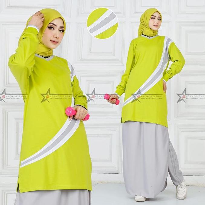 Setelan Baju Senam Tunik Muslimah ROK Celana (ROCELA) / Setelan Baju Olahraga Tunik Muslimah syari
