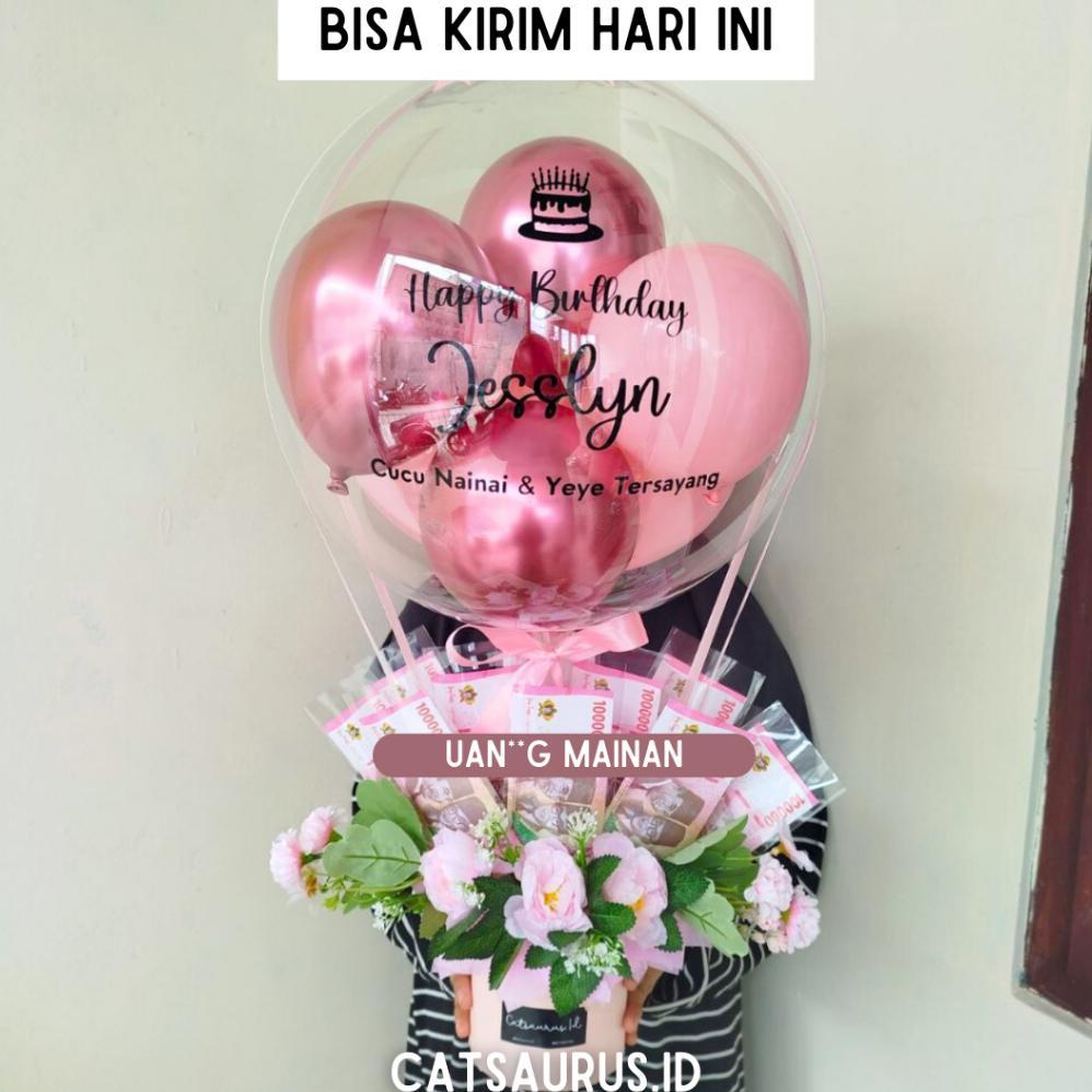 Bucket Balon Uang Money Bucket Balon Uang Mainan Kosongan Catsaurus Id