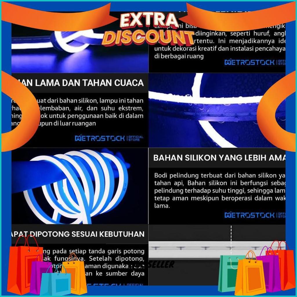 Lampu Led Neon Flex Aesthetic Hias Dekorasi Backlight Tempel Dinding Custom Tulisan Logo Branding Pl