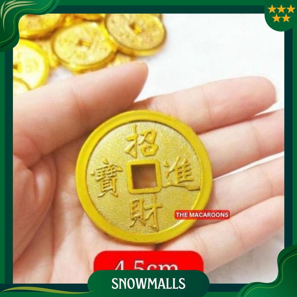 Dekorasi Hampers Imlek Koin Emas/ Hiasan Imlek Uang Gold Sincia Fu Uang Emas Logam Emas Tm Promo