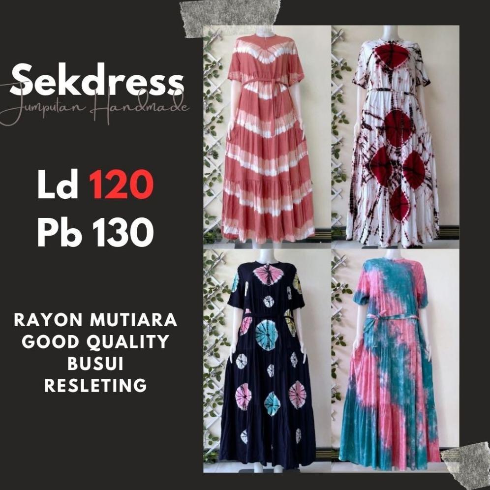 SEKDRESS SUSUN SIZE JUMBO NEW ARRIVAL TERBARU MATT RAYON MUTIARA LENGAN PENDEK TALI SAMPING COD [G2]