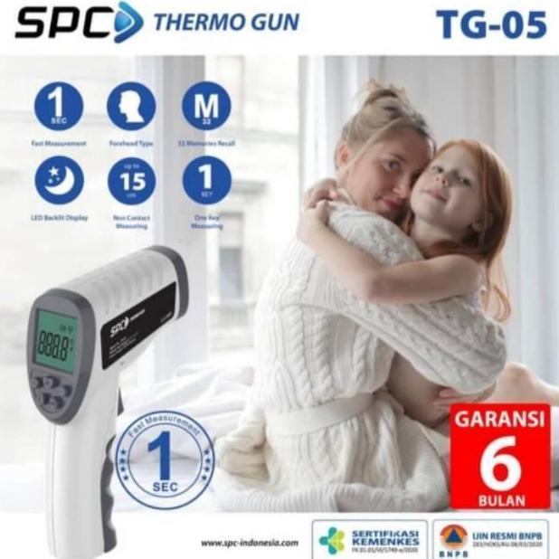 SPC Thermogun TG-05 Termometer Inframerah Akurat Jarak Tembak 15cm LED Backlit Baterai Termometer Su