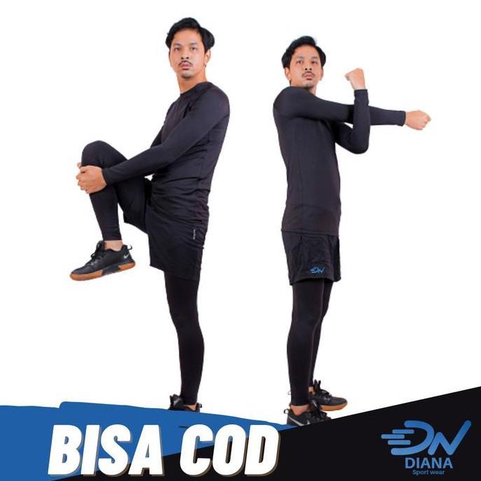 Baselayer pria full set pakaian olahraga running gym pria/Base layer pria jumbo/Paket baselayer