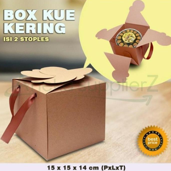 Kotak Dus Box Kue Kering Toples KEMBANG - Isi 2