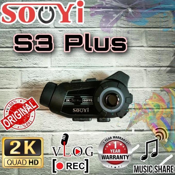Sooyi S3 plus interkom berkamera 2K stabilizer music sharing partycall