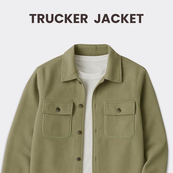 Broguy Jaket Trucker Pria Casual Outfit Distro