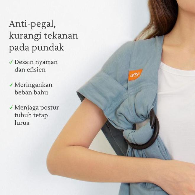 Mamaway Gendongan Bayi Anti Pegal Tahan 75 Kg Utk 010 Thn Baby Ring Sling Gendong