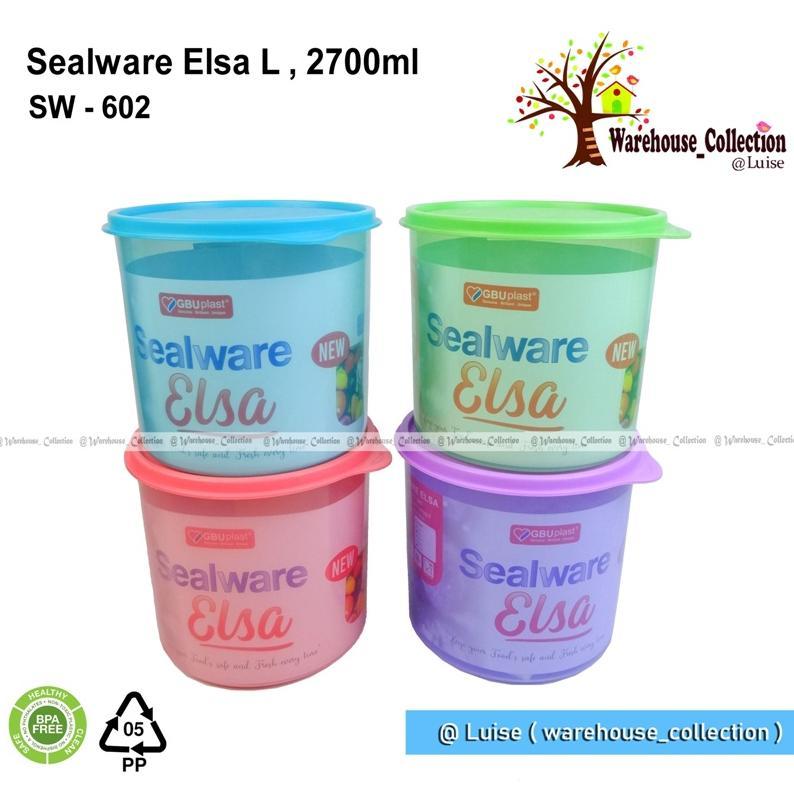 Toples Sealware Elsa 2100Ml / 2700Ml /4000Ml //Toples Bulat Besar Kedap Udara / Toples Plastik Bulat