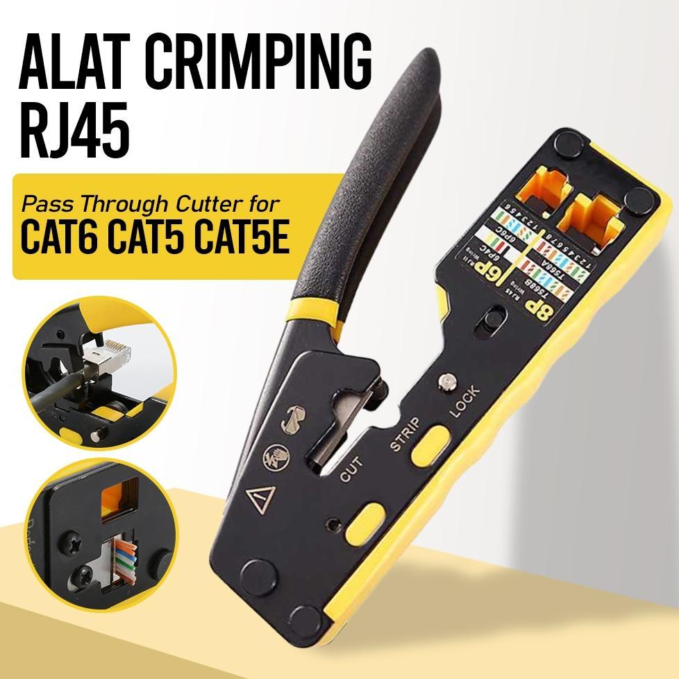 Tang Press Skun Kabel RJ45 Cutter CAT6 CAT5 CAT5E Crimping Plier 6088