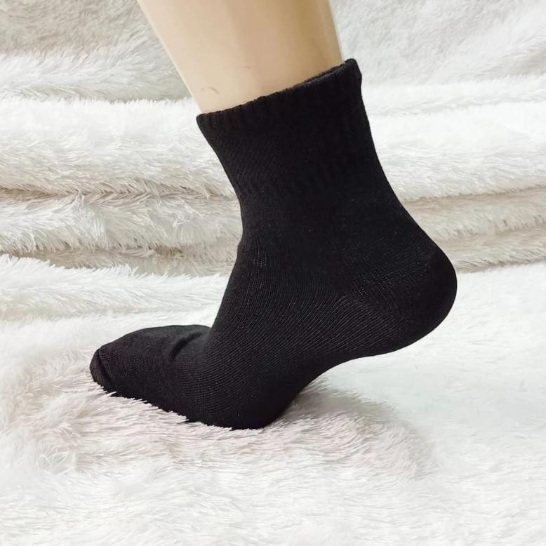 12 pasang dan 6 pasang kaos kaki sport HITAM POLOS COMPUTER TEBAL pria wanita dewasa