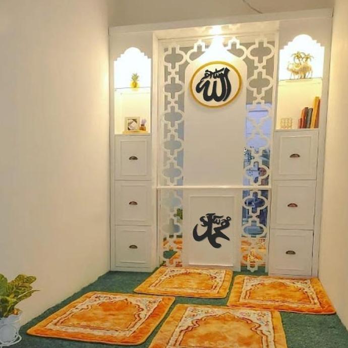 Kaligrafi Hiasan Dinding Ukiran Lafadz Allah Muhammad Wall decor