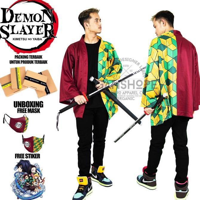 Haori Kimetsu No Yaiba Kimono Tanjiro Kamado Zenitsu Agatsuma Cosplay