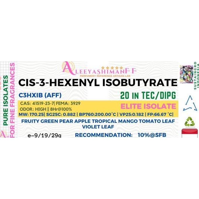 AleeyashimanFF Pure Isolate CIS-3-HEXENYL ISOBUTYRATE