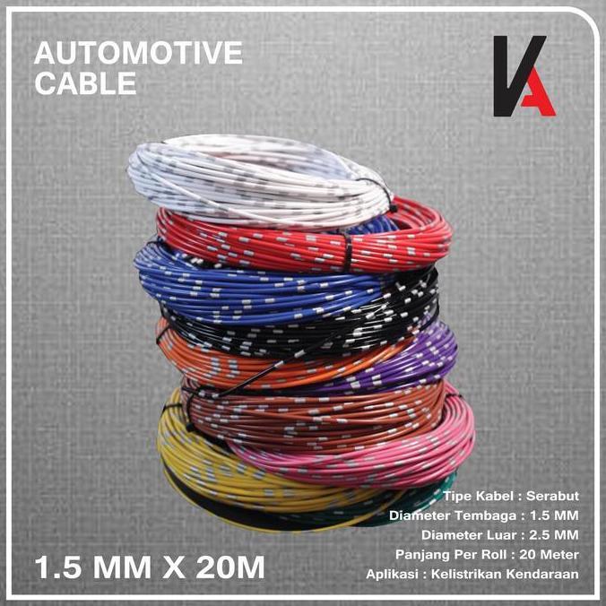 Promo Automotive Cable Kabel Otomotif Avss 1.5mm Avss 1.5 Mm Avss 1,5 Mm 20m COD