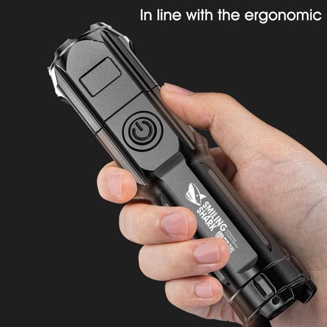 Senter Mini Led Super Terang / Senter Led Zoom Cas USB High Power Baterai 18650