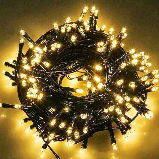Lampu Tumblr Kabel Hitam 10 Meter Lampu Hias Natal Dekorasi Outdoor