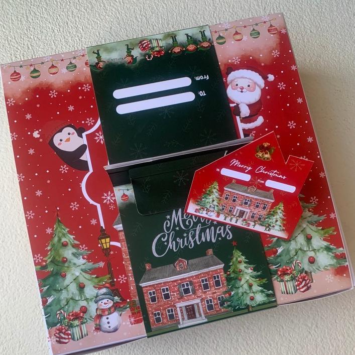 Natal Hampers 5 SET BOX 22X22X8 CM  Box cookies, bolu, kue lapis kue kering Natal, Imlek & Lebaran