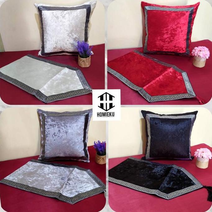 Cover Sarung Bantal Kursi Sofa Polos Velvet Beludru Mewah Minimalis