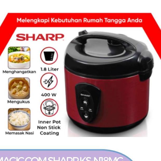 (HMOM2) SHARP KS-N18MG RICE COOKER/MAGIC COM/PENANAK NASI 1.8 LITER 400 WATT KESUKAAN BUNDA MAMA MOM