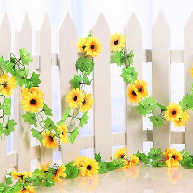 Promo DAUN RAMBAT MATAHARI/DAUN BUNGA PLASTIK RAMBAT MATAHARI COD