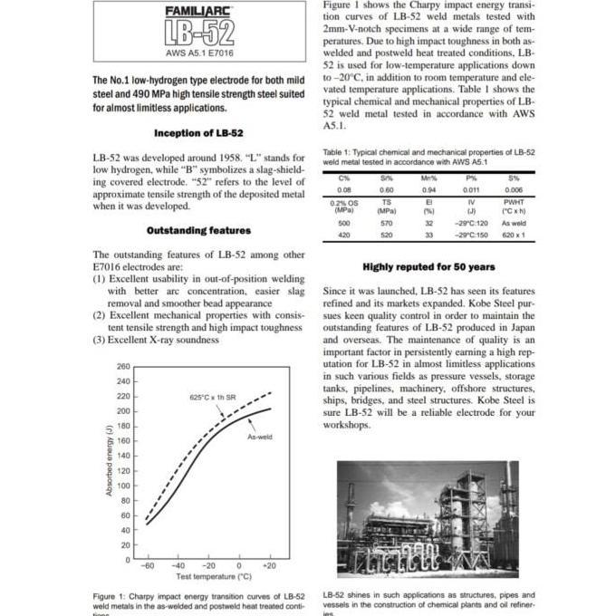 Miliki Kawat Las Kobe Steel Lb52 3,2Mm Kobelco Lb 52 3.2Mm Lb-52 3.2 Mm (20 Kg)