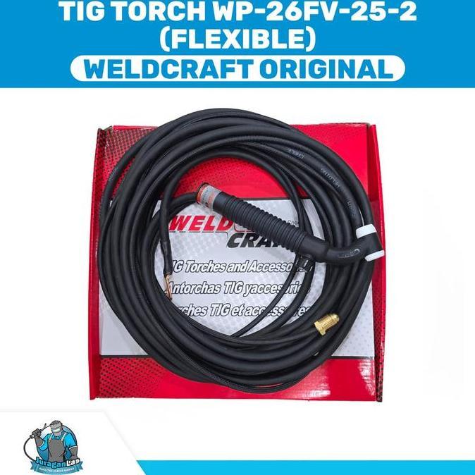 Spesial Tig Torch Wp-26Fv Flexible Weldcraft Stang Las Argon Fleksibel Wp-26 Fv