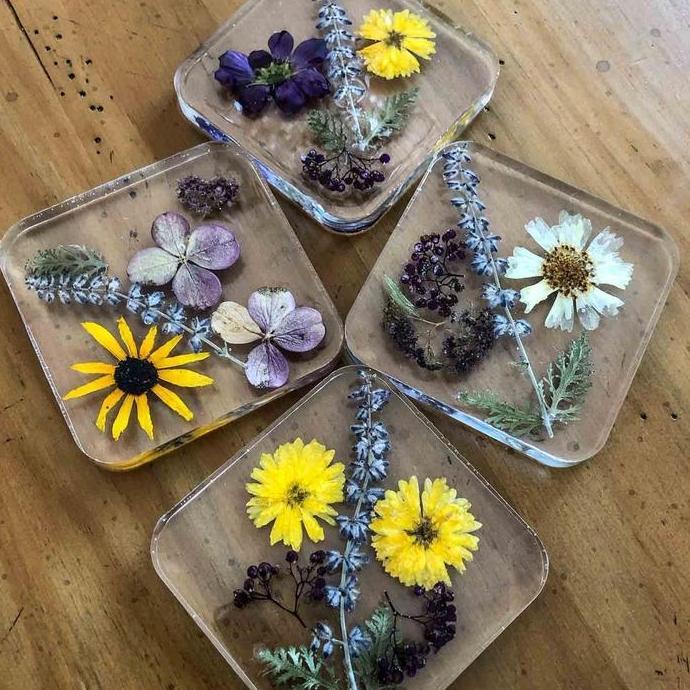 Spesial Press Flower Dried Bunga Kering Hiasan Resin Lilin Topper Dummy Cake