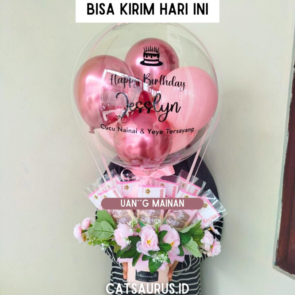 Bucket Balon Uang Money Bucket Balon Uang Mainan Kosongan Catsaurus Id