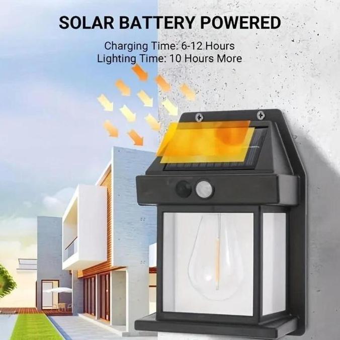 Lampu Hias Dinding LED Outdoor Solar / Lampu Dinding Taman Tenaga Surya Luar Ruangan