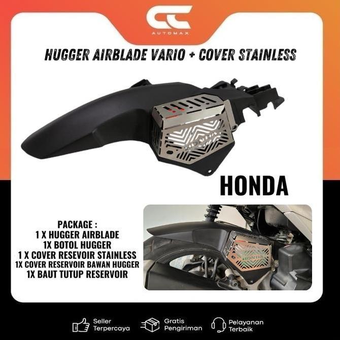 HUGGER VARIO 125 150 OLD NEW + COVER RESERVOIR STAINLESS Terlaris