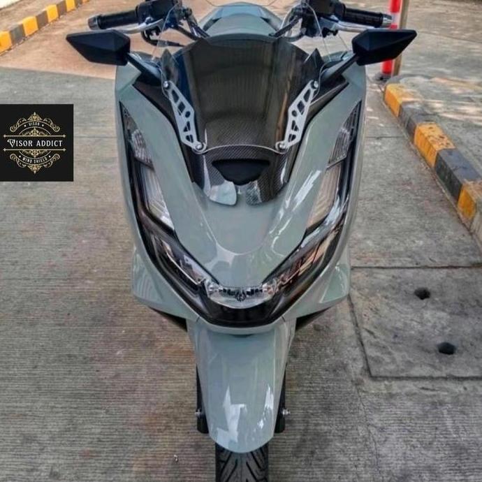 Visor Windshield PCX 160 ( 2021 - 2024 ) Thailand Bracket Plus Spion - Visor PCX 160 - Visor PCX 160