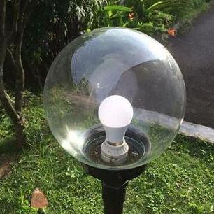 Lampu Taman / Pilar Bulat Bening DLX TP1