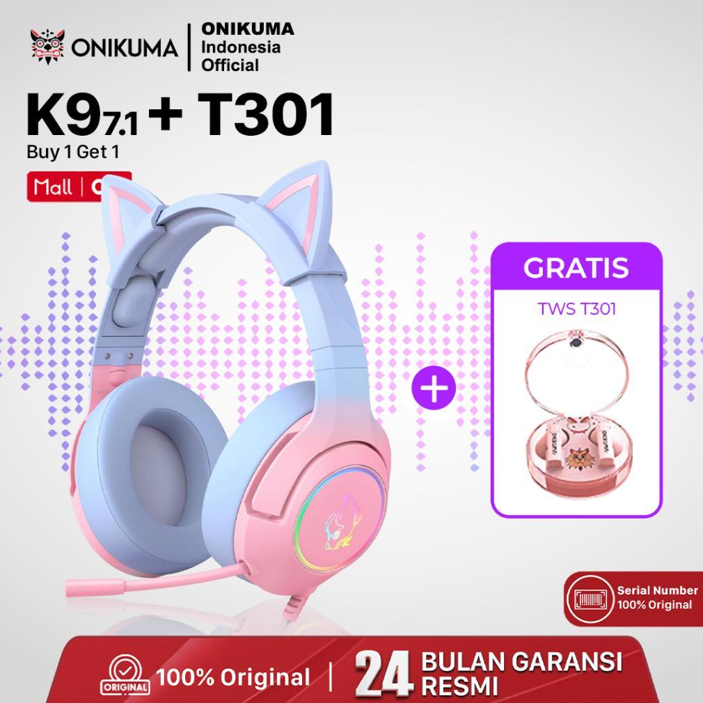 Bekor.sahdiyah - ONIKUMA K9 7.1 All Surround Gaming RGB Cat Ear Headset untuk Laptop & PC