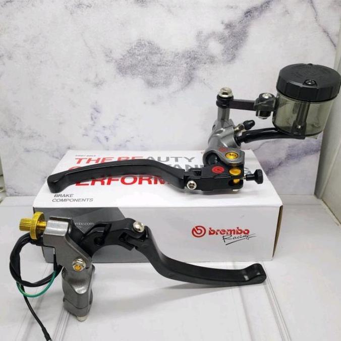 MASTER REM BREMBO IZUMI SET KANAN KIRI + TABUNG BIG SMOKE MASTER REM +PLUSS DUDUK SPION ORIGINAL DAN