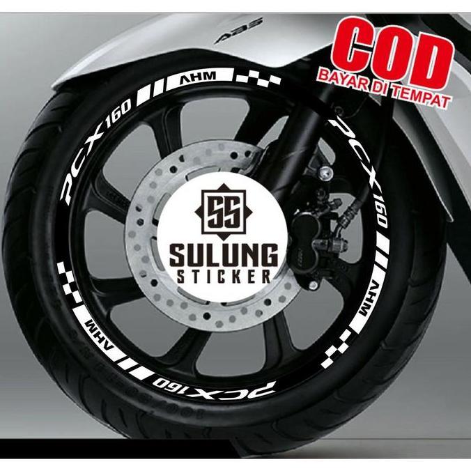 Stiker Pelek Motor Honda PCX 160 Aksesoris Variasi List Velg Termurah