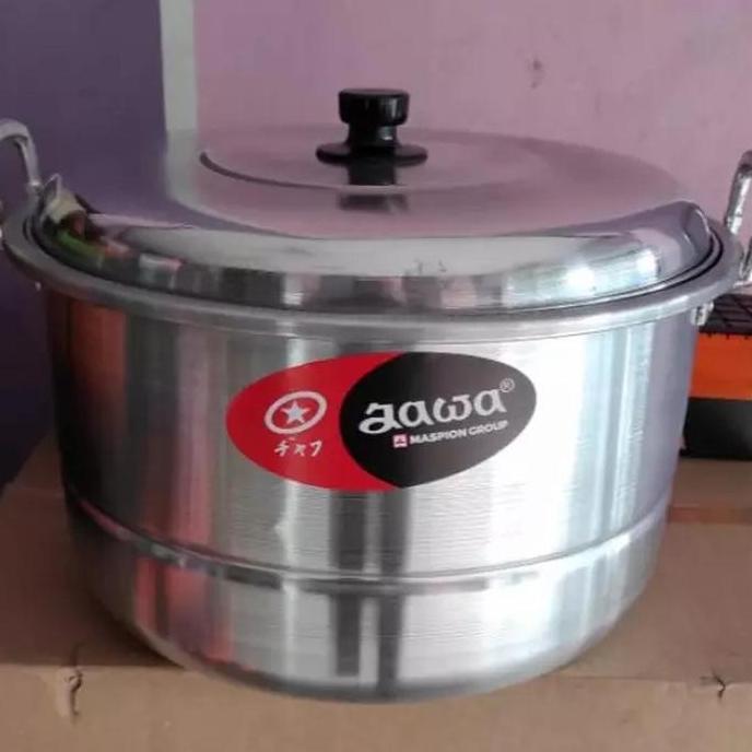 JAWA Panci Langseng Kukus Nasi Besar Serbaguna Alumunium Tebal / Dandang Steamer Dapur Kitchenware
