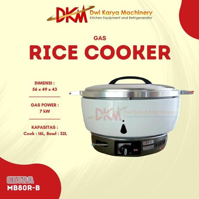 Gas Rice Cooker GETRA MB80R-B / Penanak Nasi Gas