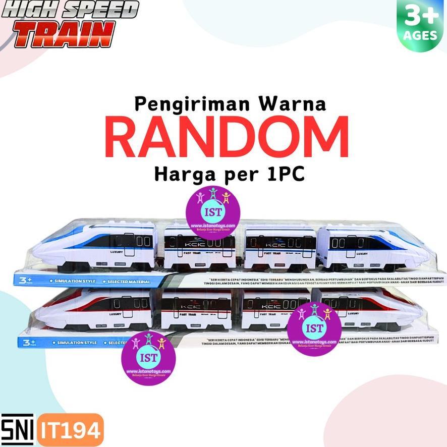 Mainan Kereta Api Cepat Kcic Whoosh 4 Gerbong Ada Lampu Dan Suara