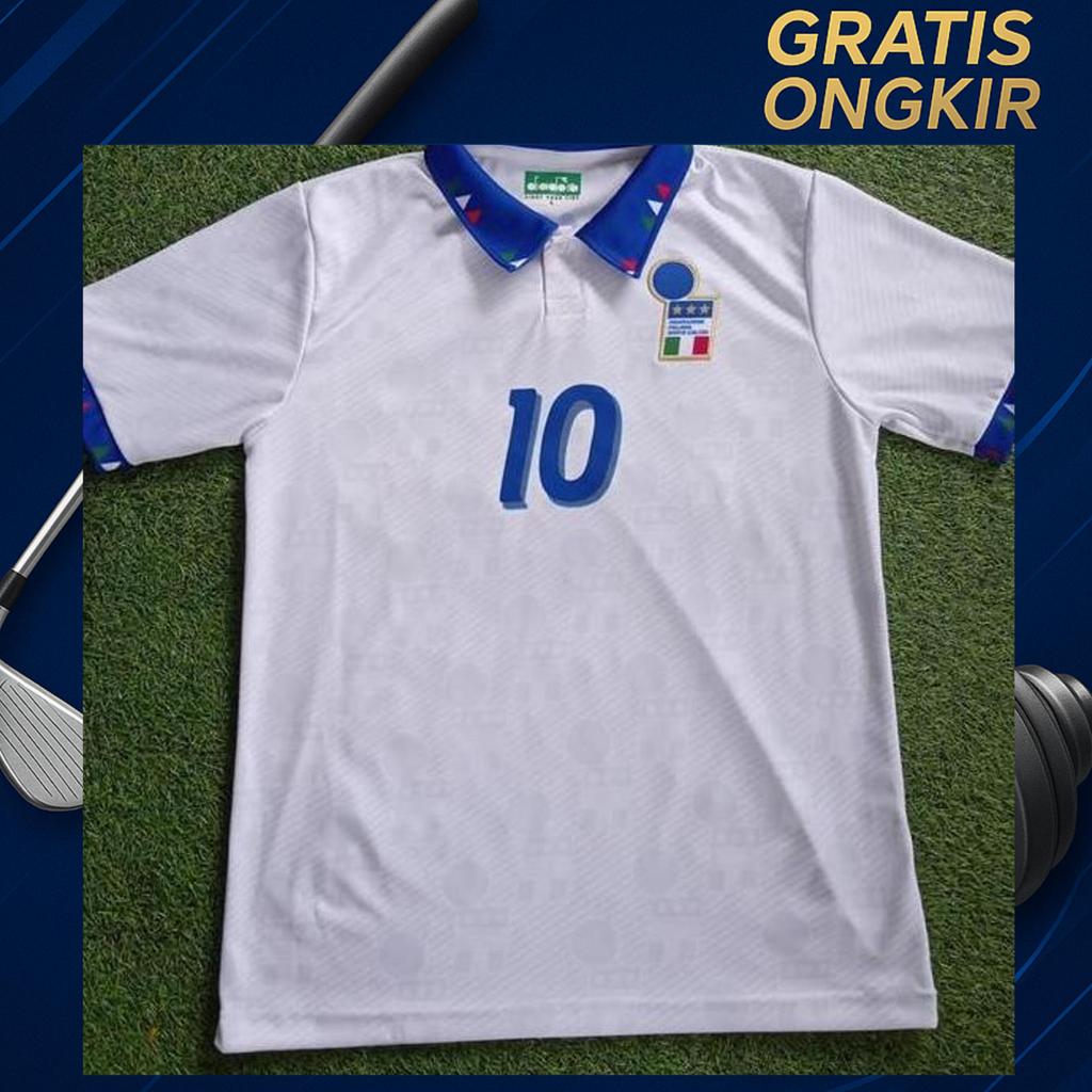 Baju Bola Retro Italy Away 1994 World Cup Vintage Classic Jersey Blokecore