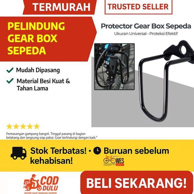 Pelindung Gear Box Sepeda Besi Guard Universal untuk MTB, Road Bike, Sepeda Lipat