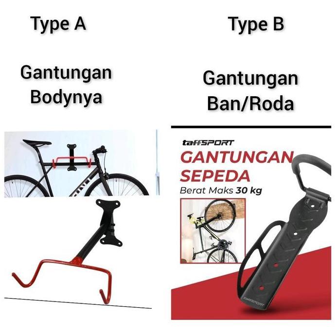Gantungan sepeda dinding ditembok
