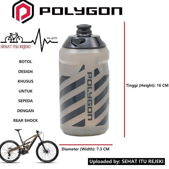 BOTOL MINUM SEPEDA POLYGON COLLOSUS SISKIU BIDON REAR SHOCK 500ML