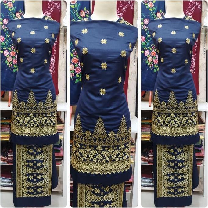 Bahan Baju Kurung Bordir Motif Songket