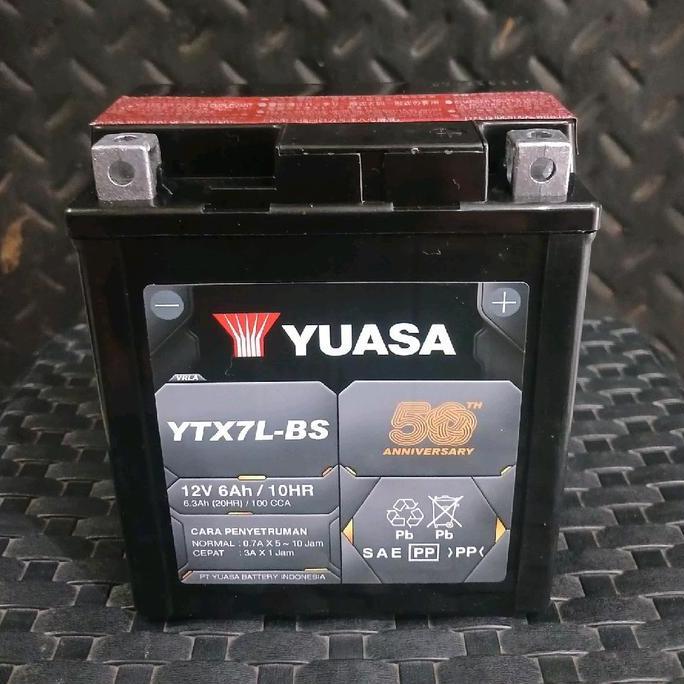 Aki Motor Yuasa MF YTX7L-BS12V6.4AH Terlaris